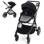 BABY JOY Baby Stroller, 2 in 1 Aluminum Carriage w/Reversible Seat, Cup Holder, 5-Point Harness