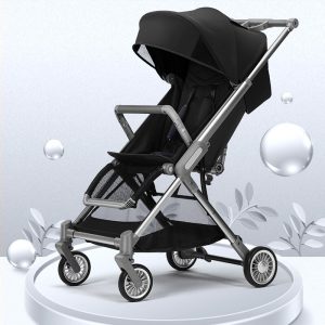 Baby Stroller Lightweight Foldable Sitting and Reclining Stroller Four-wheel Shock Absorber High Landscape Stroller