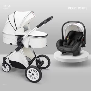 Multi-functional 3 in 1 Baby Stroller High landscape Can Sit Reclining Light Folding Two-way Eggshell design Baby Stroller