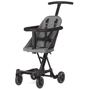 Dream On Me, Coast Stroller Rider, Lightweight, One hand easy fold, travel ready, Sturdy, Adjustable handles, Soft-ride wheels, Easy to push, Gray