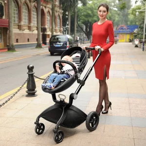 Baby Stroller 3 in 1,Hot Mom travel system High Land-scape stroller with bassinet in 2021 Folding Carriage for Newborns baby