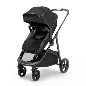 Mompush Wiz, Baby Stroller with True Bassinet Mode for Newborn and Toddler, Convertible Carriage Bassinet to Stroller, Reversible Seat, Foot Cover and Rain Cover Included, Large Storage Space
