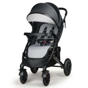 Infant Toddler Baby Umbrella Stroller - Sleeping & Sitting Mode 2 in 1 All Terrain High Landscape Shock Absorption Sunshade Comfortable Full Size Baby Stroller (Gray)