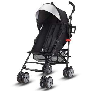 BABY JOY Lightweight Stroller, Aluminum Baby Umbrella Convenience Stroller, Travel Foldable Design with Oxford Canopy/ 5-Point Harness/Cup Holder/Storage Basket