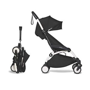 Babyzen YOYO2 Stroller - White Frame with Black Seat Cushion & Canopy