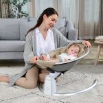 Election Baby Rocking Chair Free Shipping Baby Swing LED touch screen Baby Bouncer Bluetooth Control Baby Cradle 0-12M